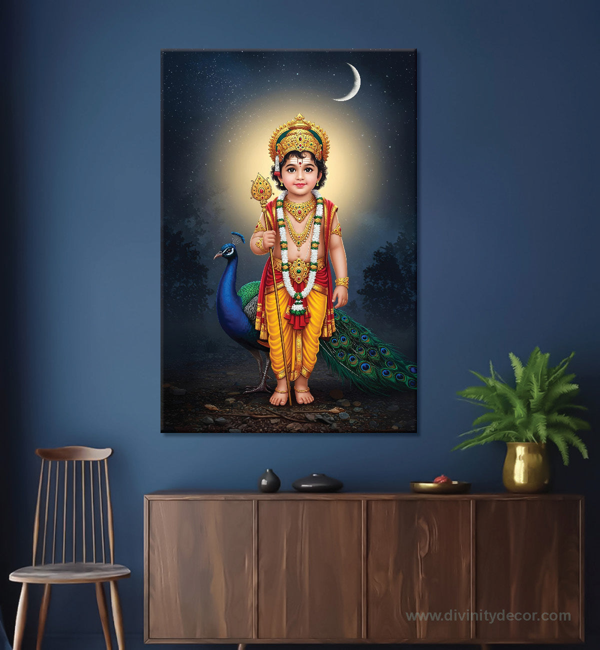 Lord Murugan Sacred Wall Art for Home Temple 7