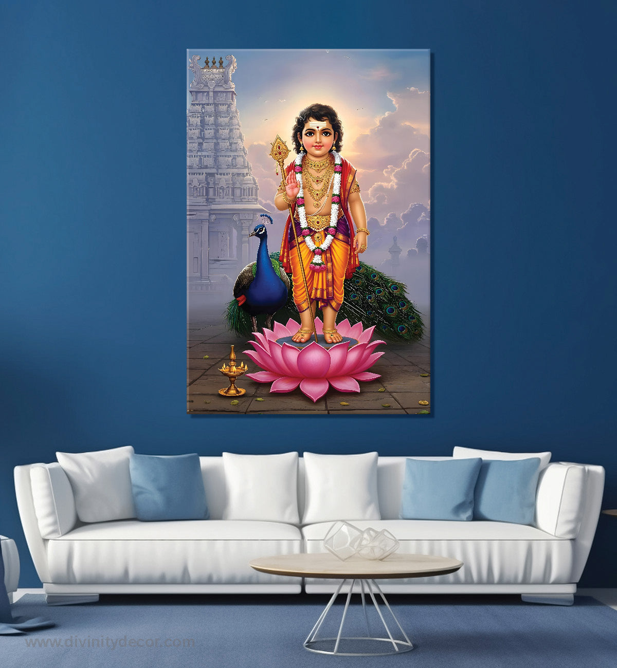 Kartikeya Divine Religious Canvas Painting 8