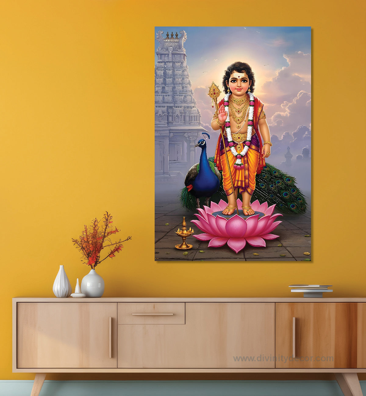 Kartikeya Divine Religious Canvas Painting 8