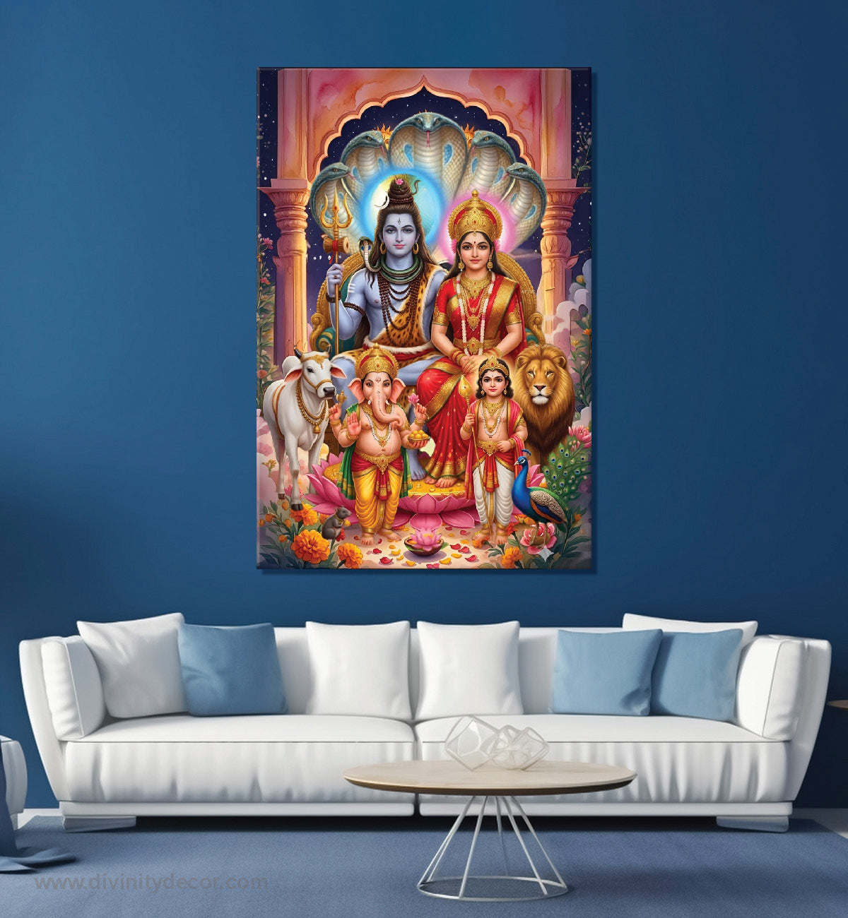 Shiva Parvati Spiritual Canvas Wall Art 9