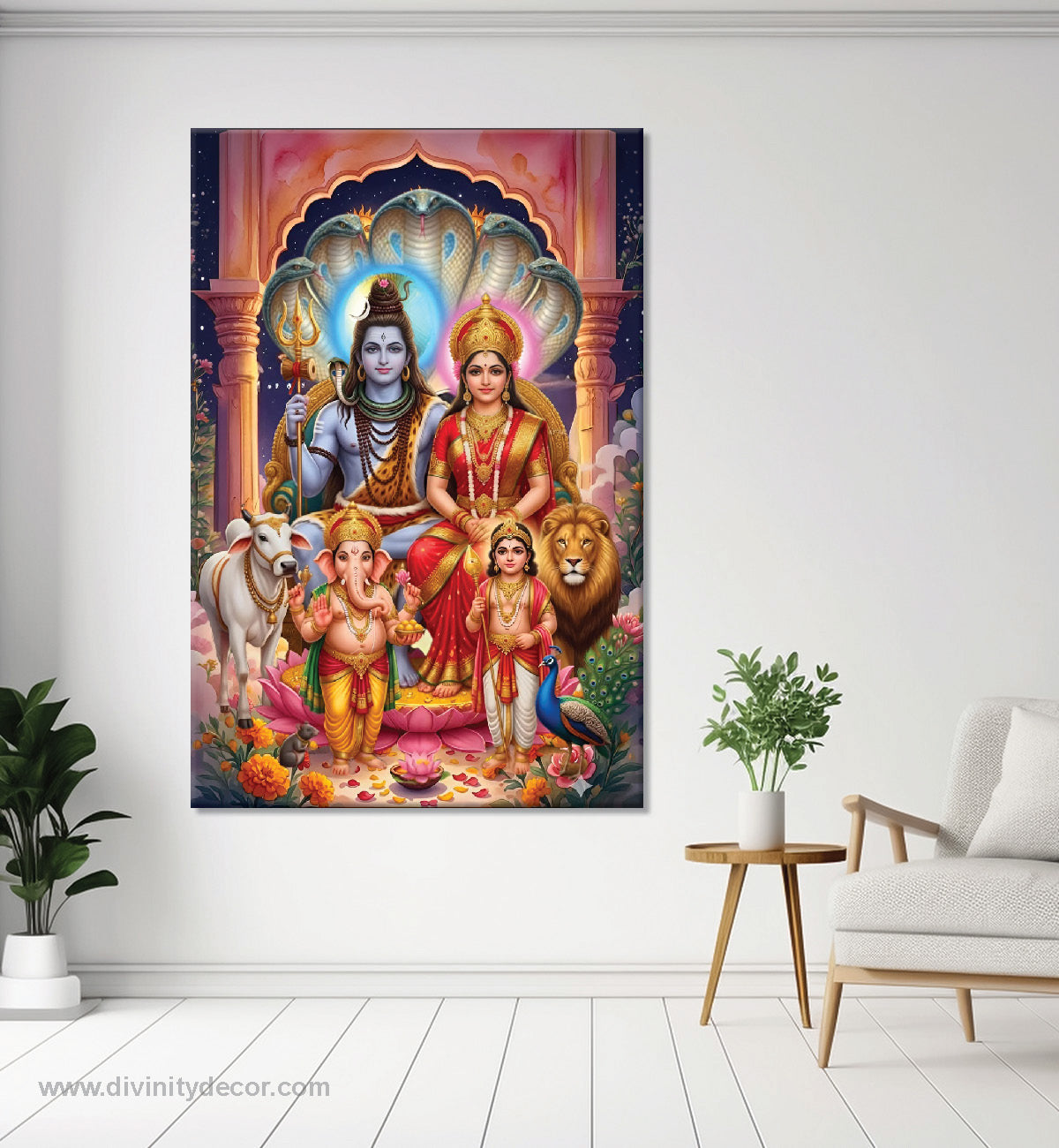 Shiva Parvati Spiritual Canvas Wall Art 9
