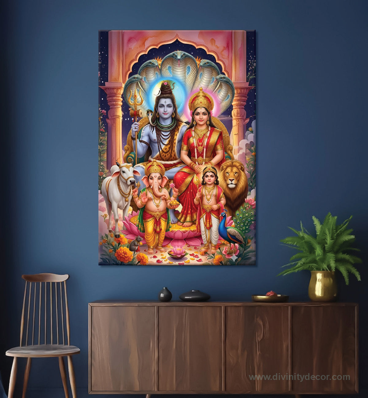 Shiva Parvati Spiritual Canvas Wall Art 9