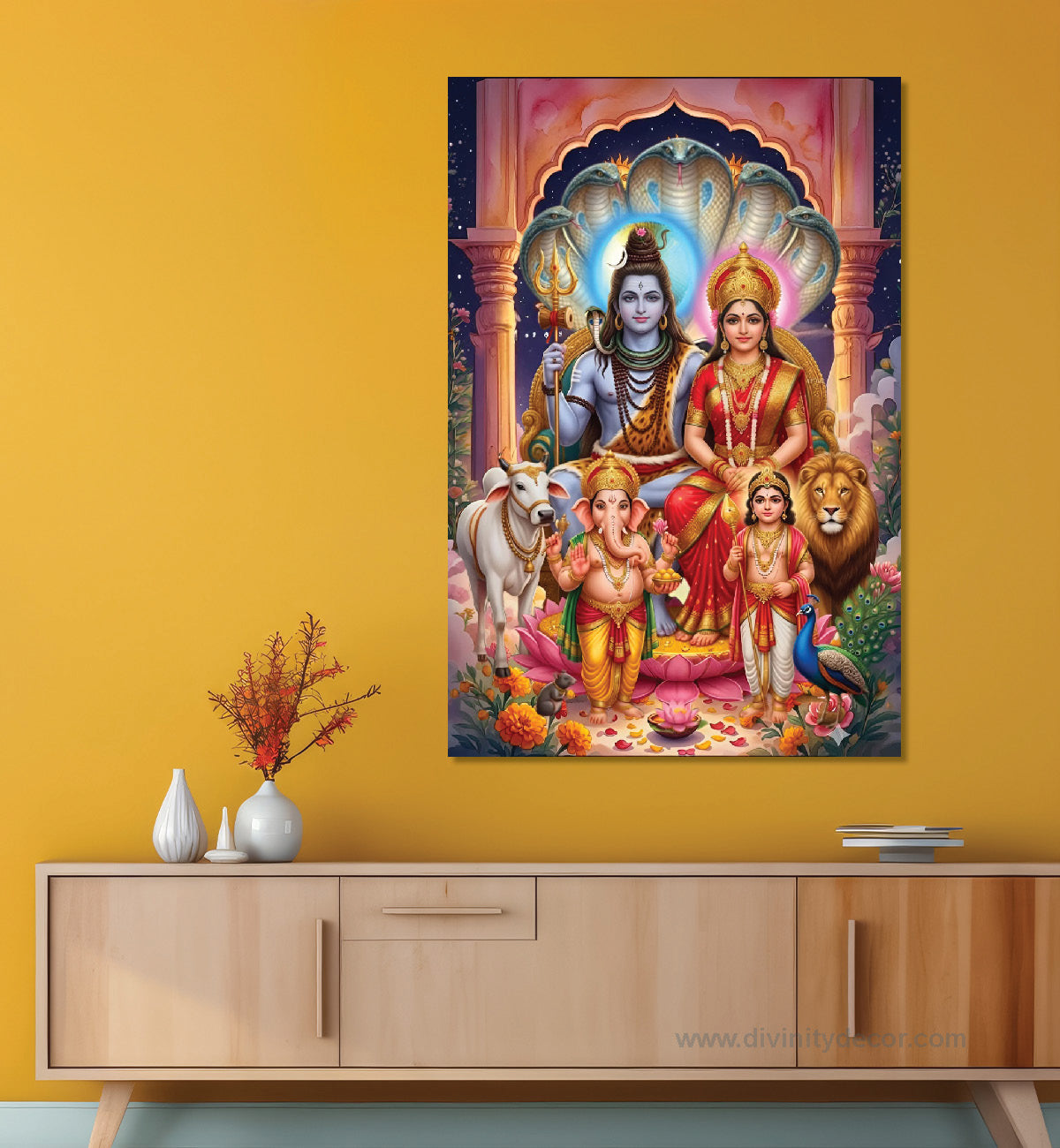 Shiva Parvati Spiritual Canvas Wall Art 9