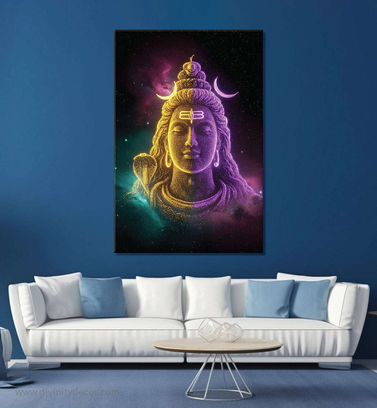 Lord Shiva Trishul Theme Canvas Painting 10