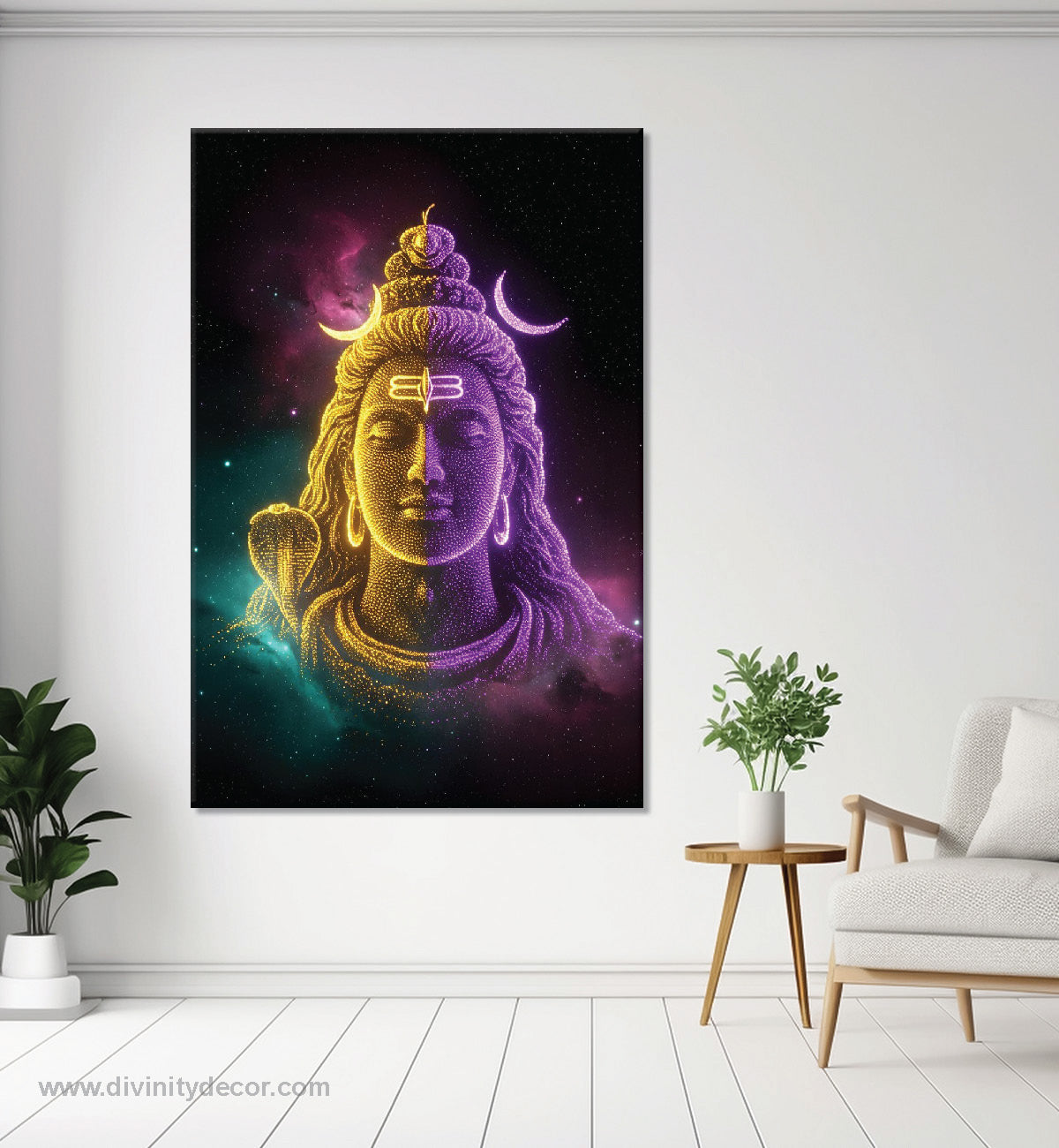 Lord Shiva Trishul Theme Canvas Painting 10
