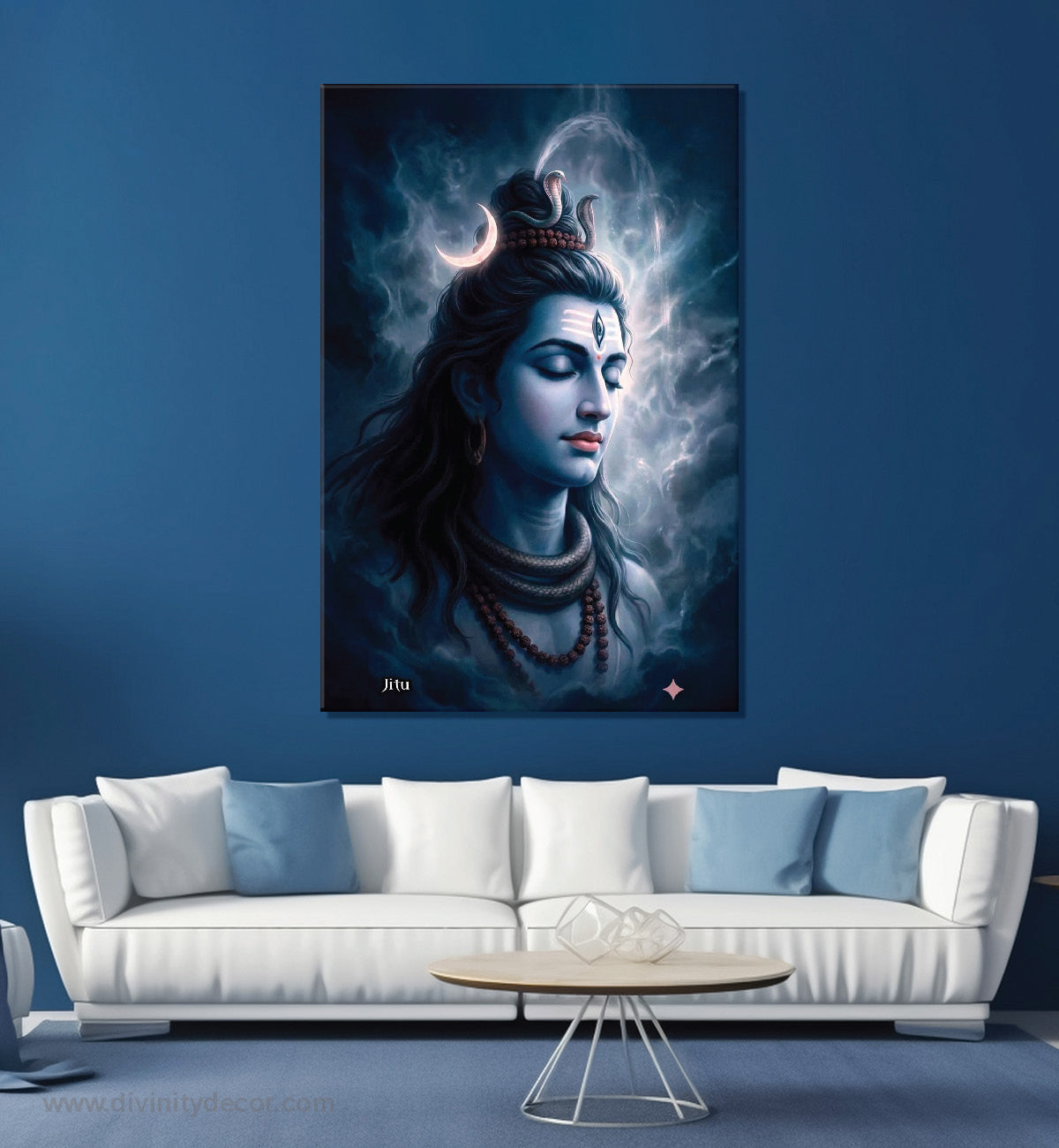 Lord Shiva Premium Canvas Print for Bedroom 12