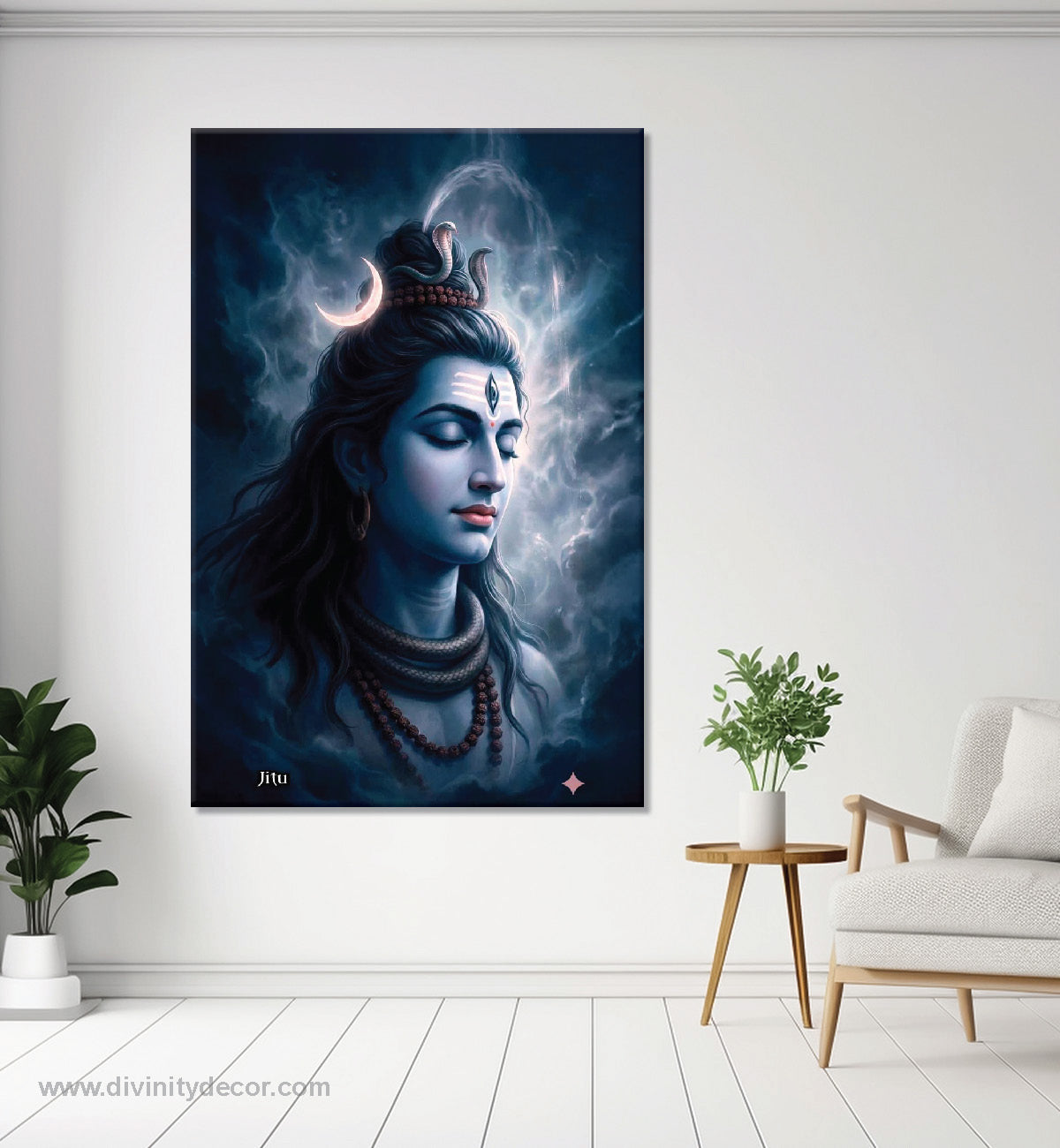 Lord Shiva Premium Canvas Print for Bedroom 12