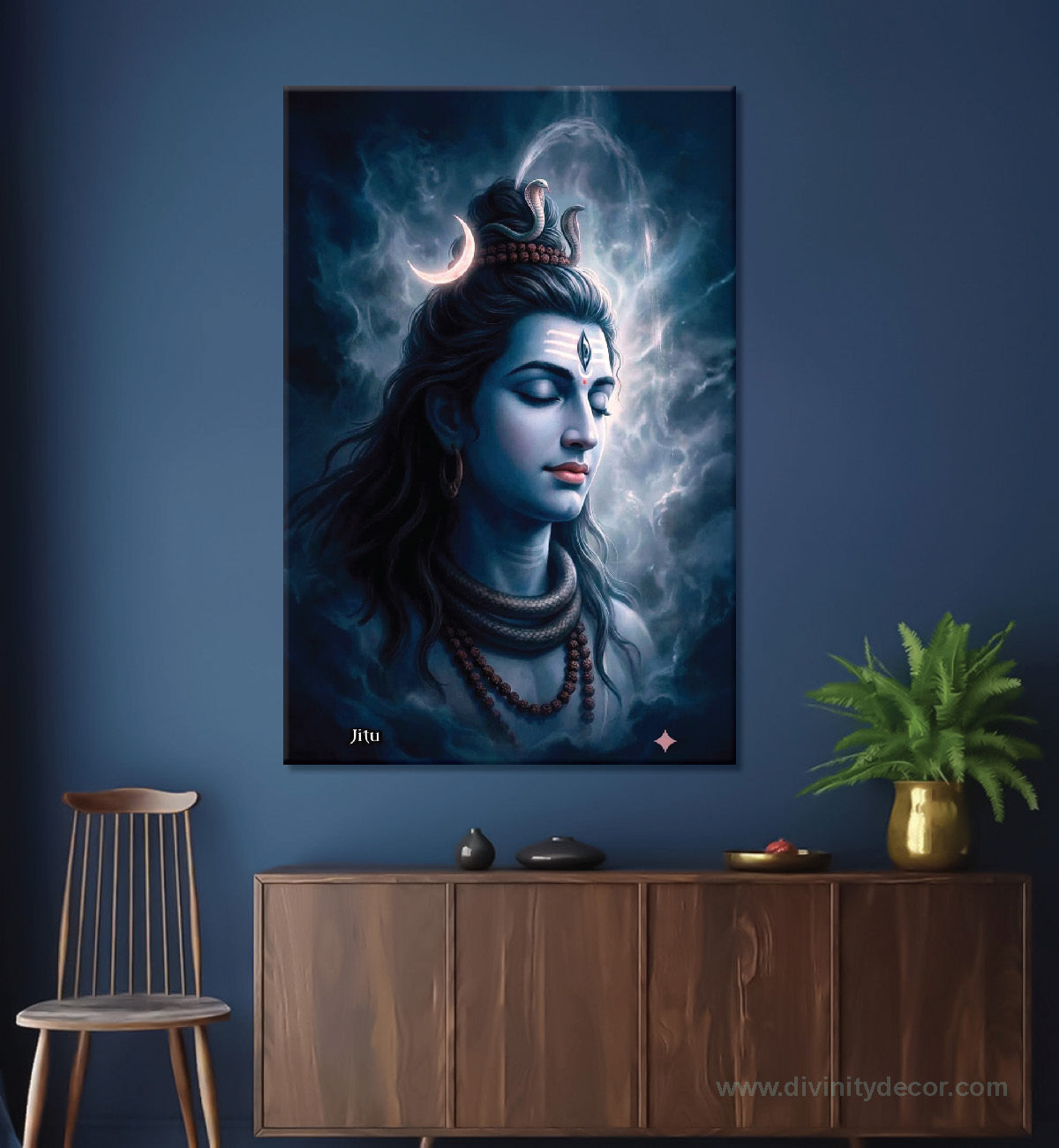 Lord Shiva Premium Canvas Print for Bedroom 12