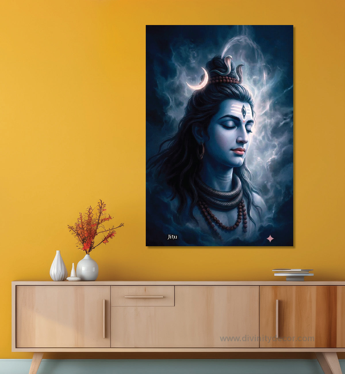 Lord Shiva Premium Canvas Print for Bedroom 12