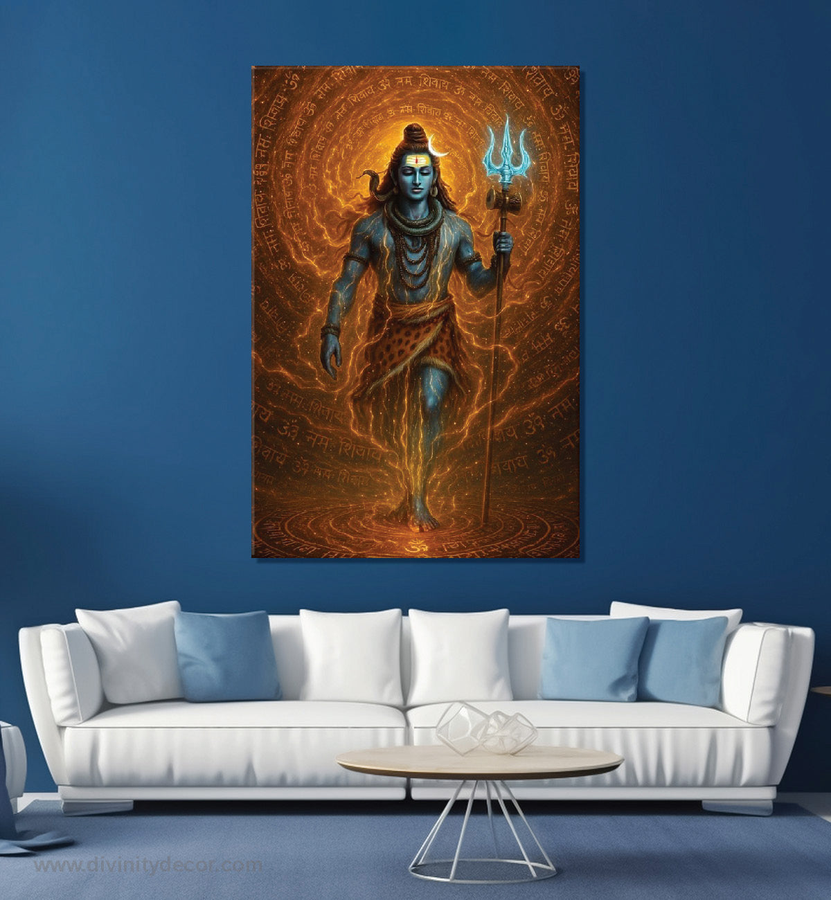 Shiva Parivar Religious Wall Painting 29