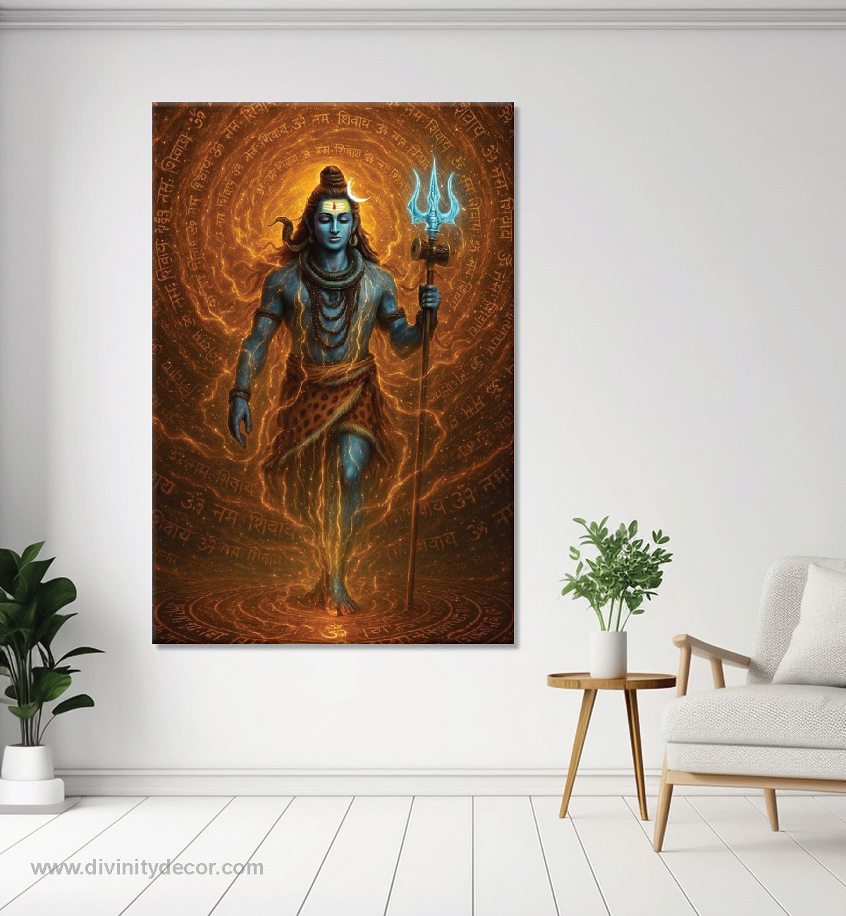 Shiva Parivar Religious Wall Painting 29
