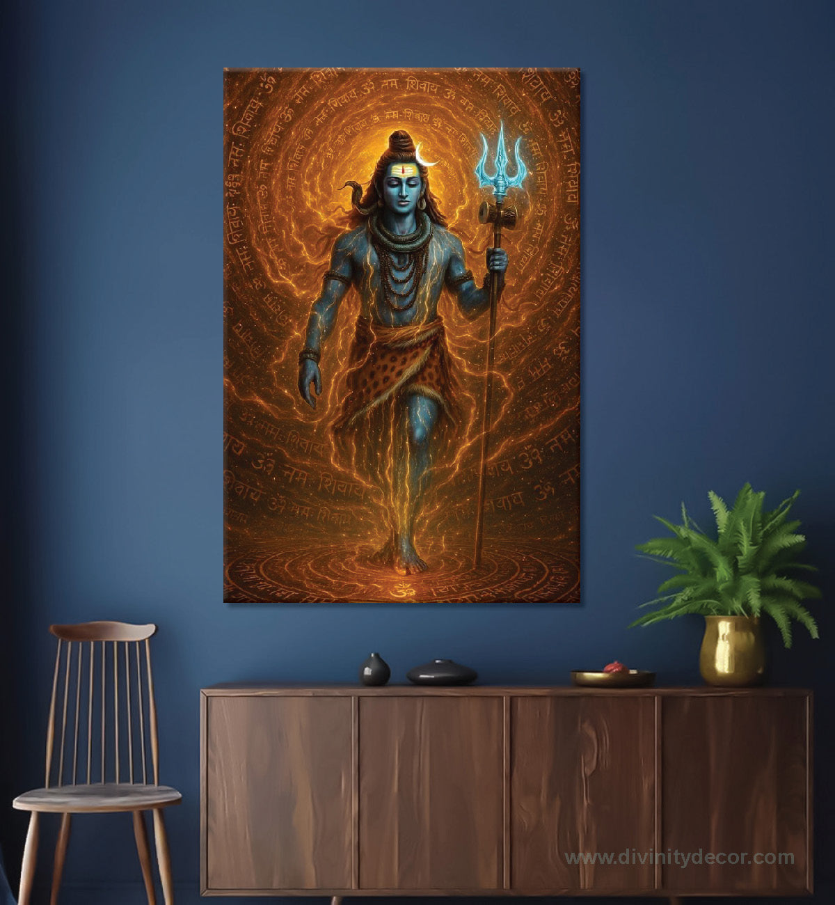 Shiva Parivar Religious Wall Painting 29
