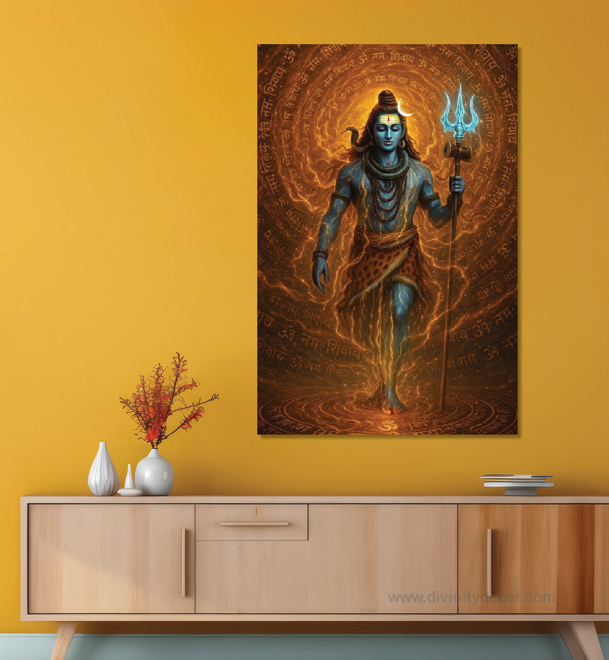 Shiva Parivar Religious Wall Painting 29