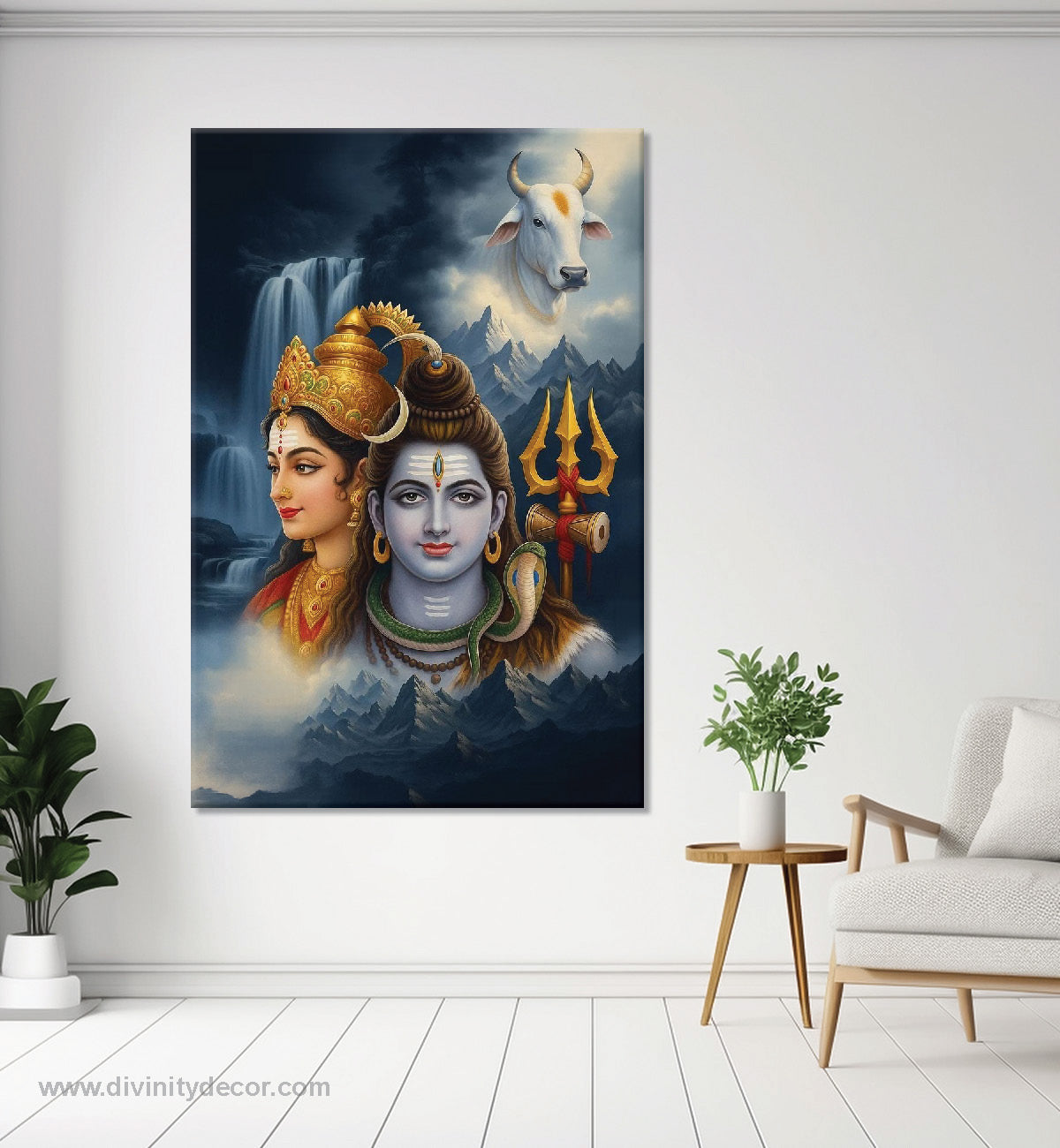 Lord Shiva Traditional Canvas Painting 36