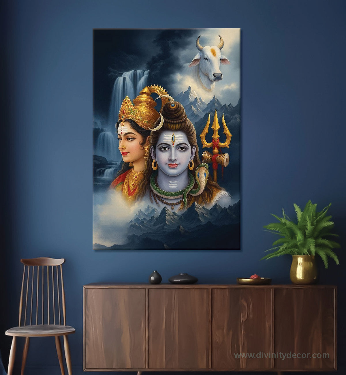 Lord Shiva Traditional Canvas Painting 36