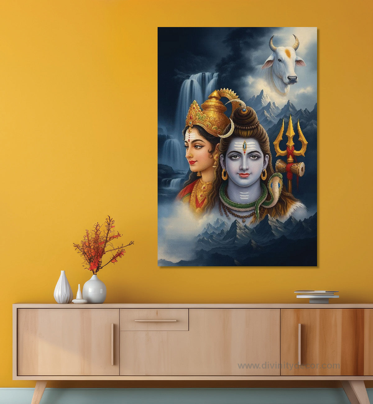 Lord Shiva Traditional Canvas Painting 36
