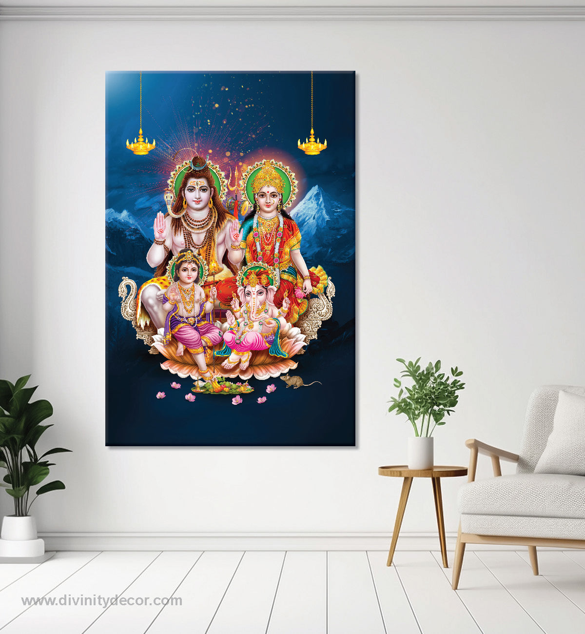 Mahakal Devotional Wall Art for Meditation Room 40