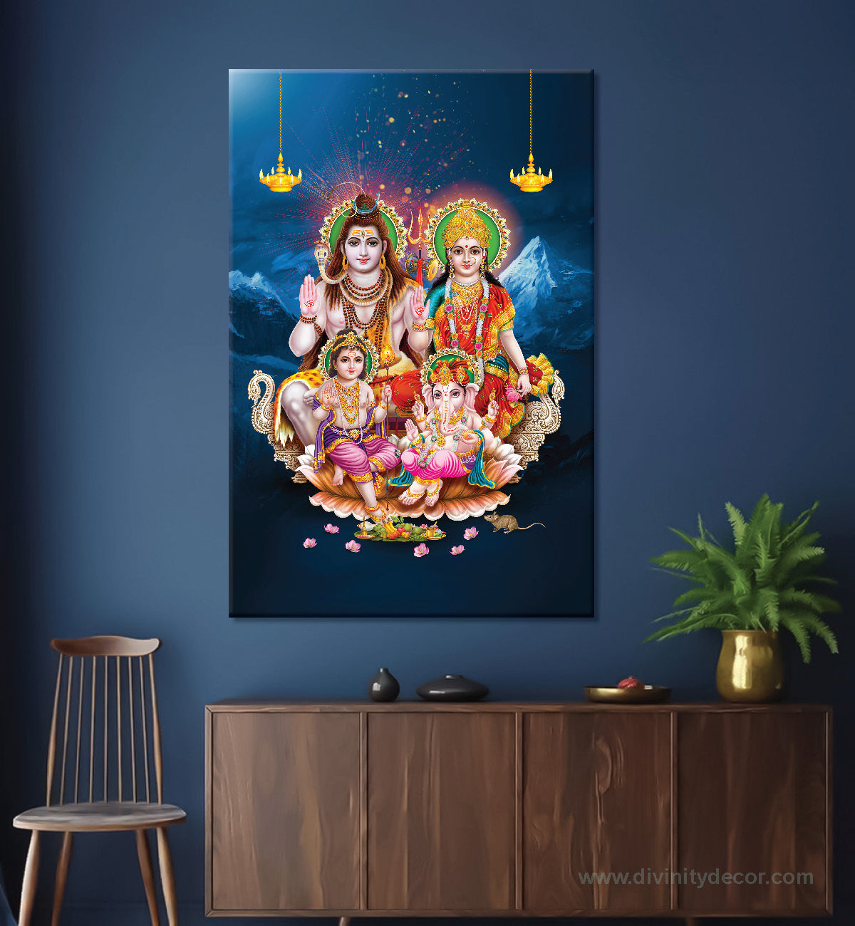 Mahakal Devotional Wall Art for Meditation Room 40