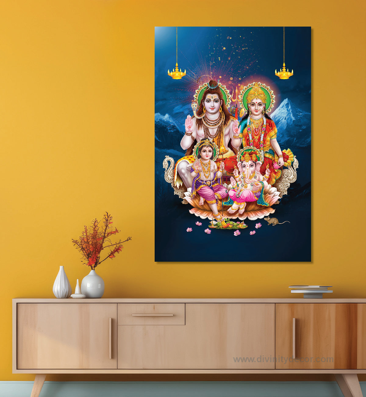 Mahakal Devotional Wall Art for Meditation Room 40