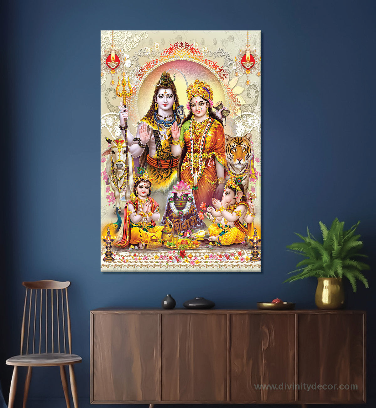 Shankar Ji Divine Interior Decor Canvas 41