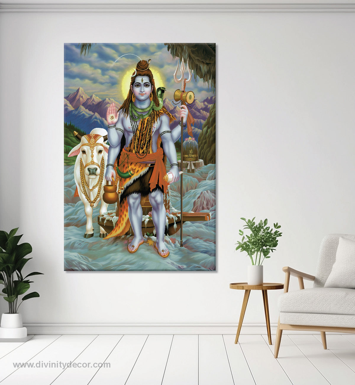 Lord Shiva High Quality Canvas Print 42