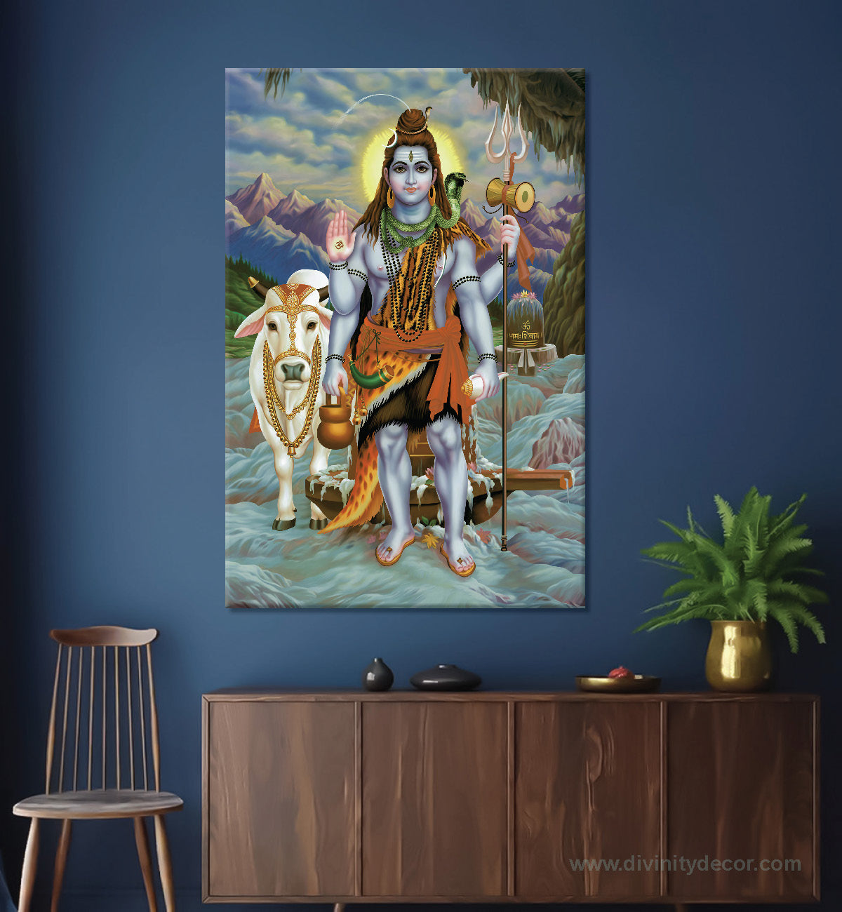 Lord Shiva High Quality Canvas Print 42