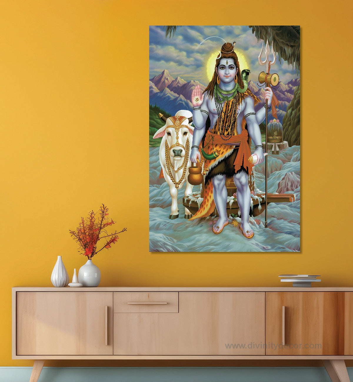 Lord Shiva High Quality Canvas Print 42