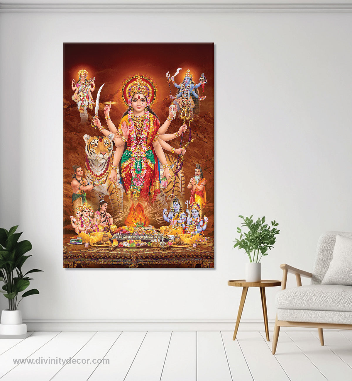 Maa Durga Spiritual Wall Art 2
