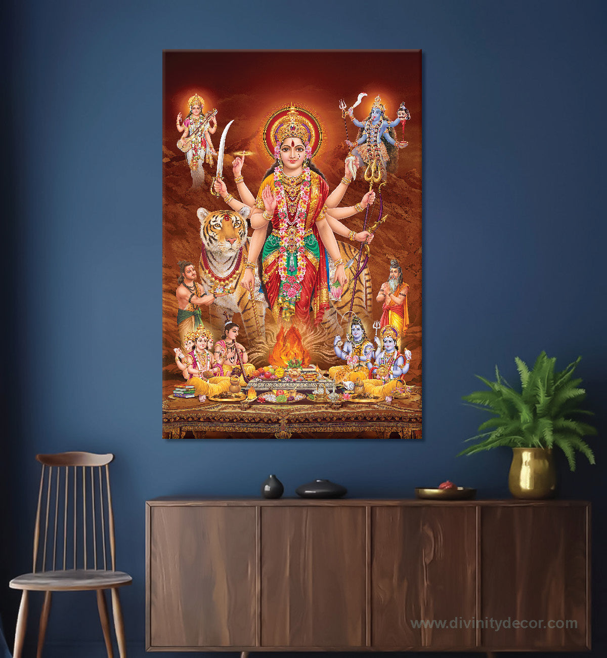 Maa Durga Spiritual Wall Art 2