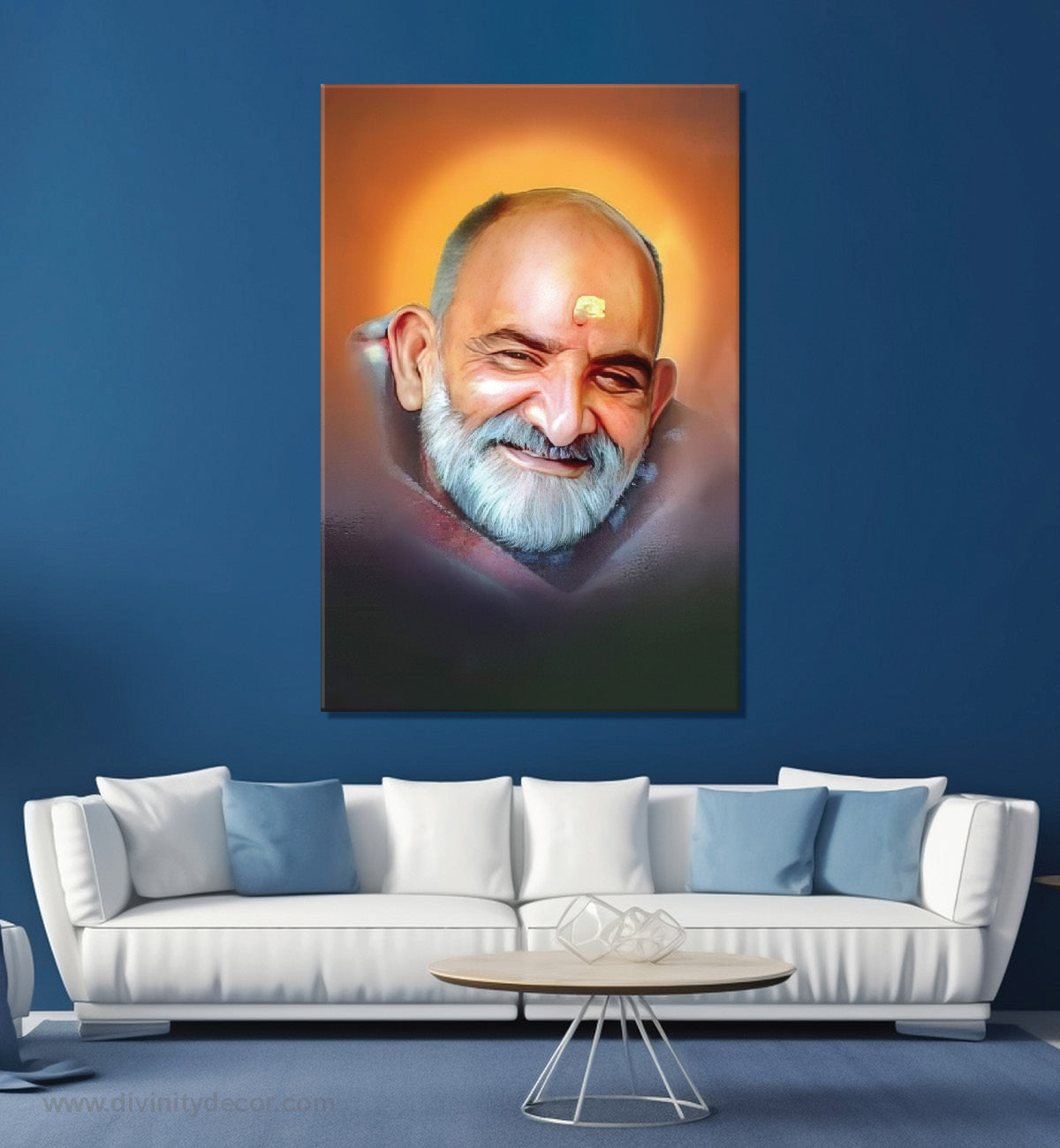 Neem Karoli Baba Spiritual Wall Art Canvas Print 2