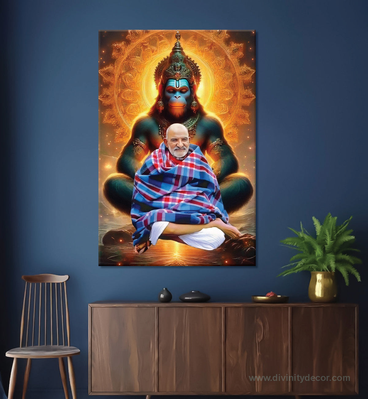 Neem Karoli Baba Premium Devotional Canvas Artwork 4