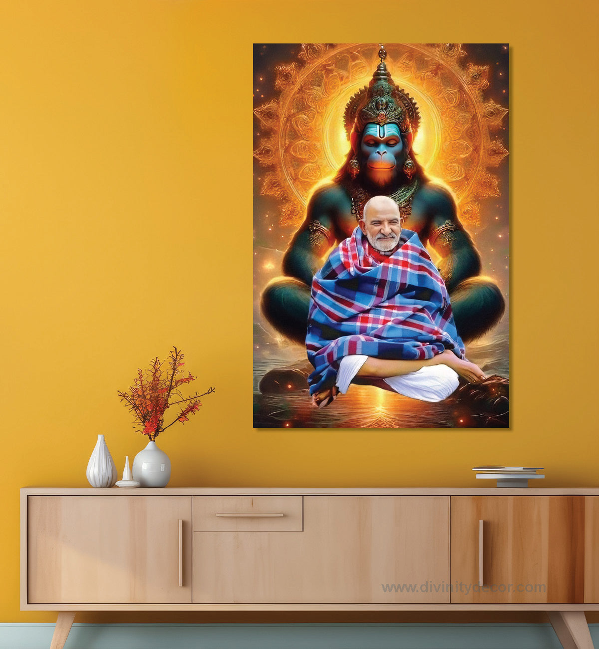 Neem Karoli Baba Premium Devotional Canvas Artwork 4