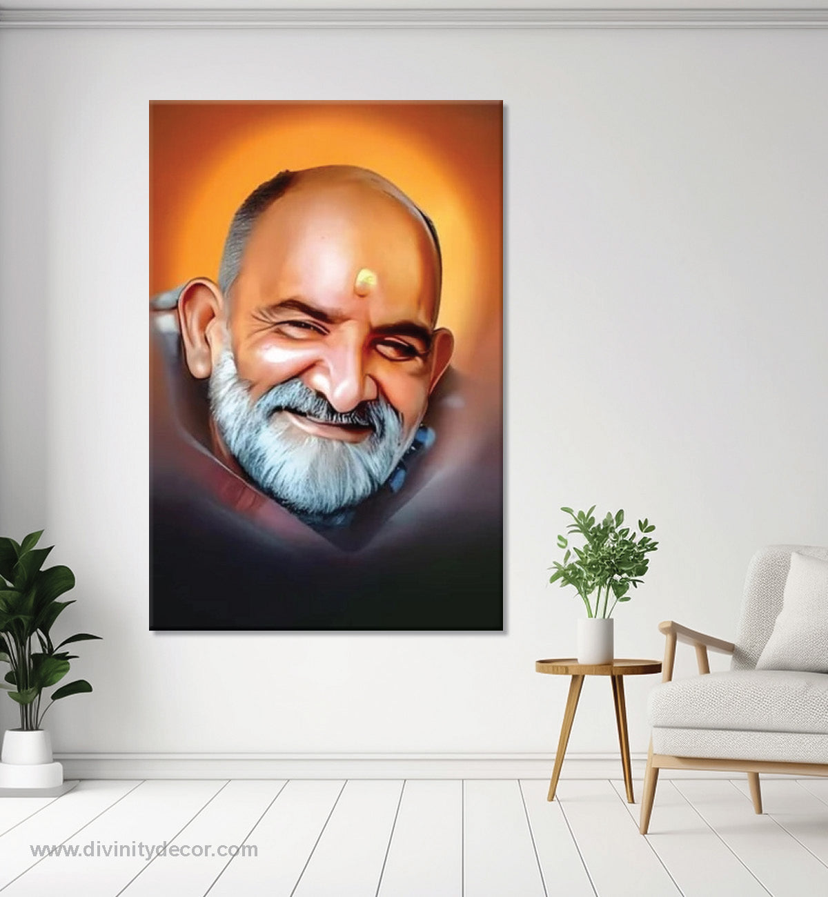 Neem Karoli Baba Blessings Wall Painting for Home 7