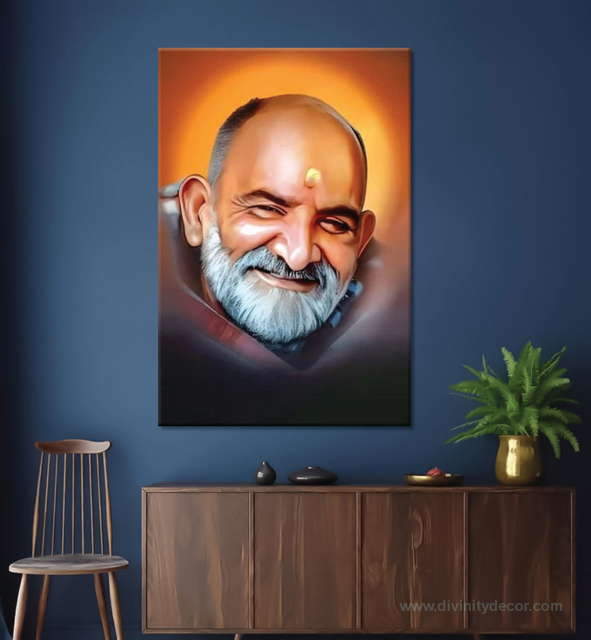Neem Karoli Baba Blessings Wall Painting for Home 7