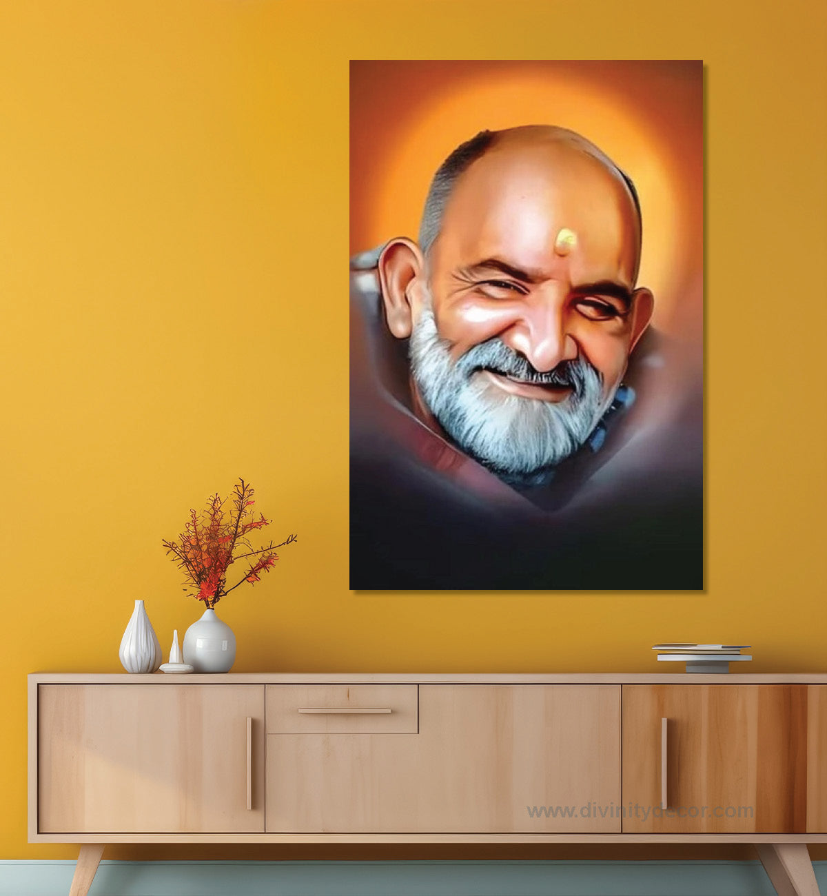 Neem Karoli Baba Blessings Wall Painting for Home 7