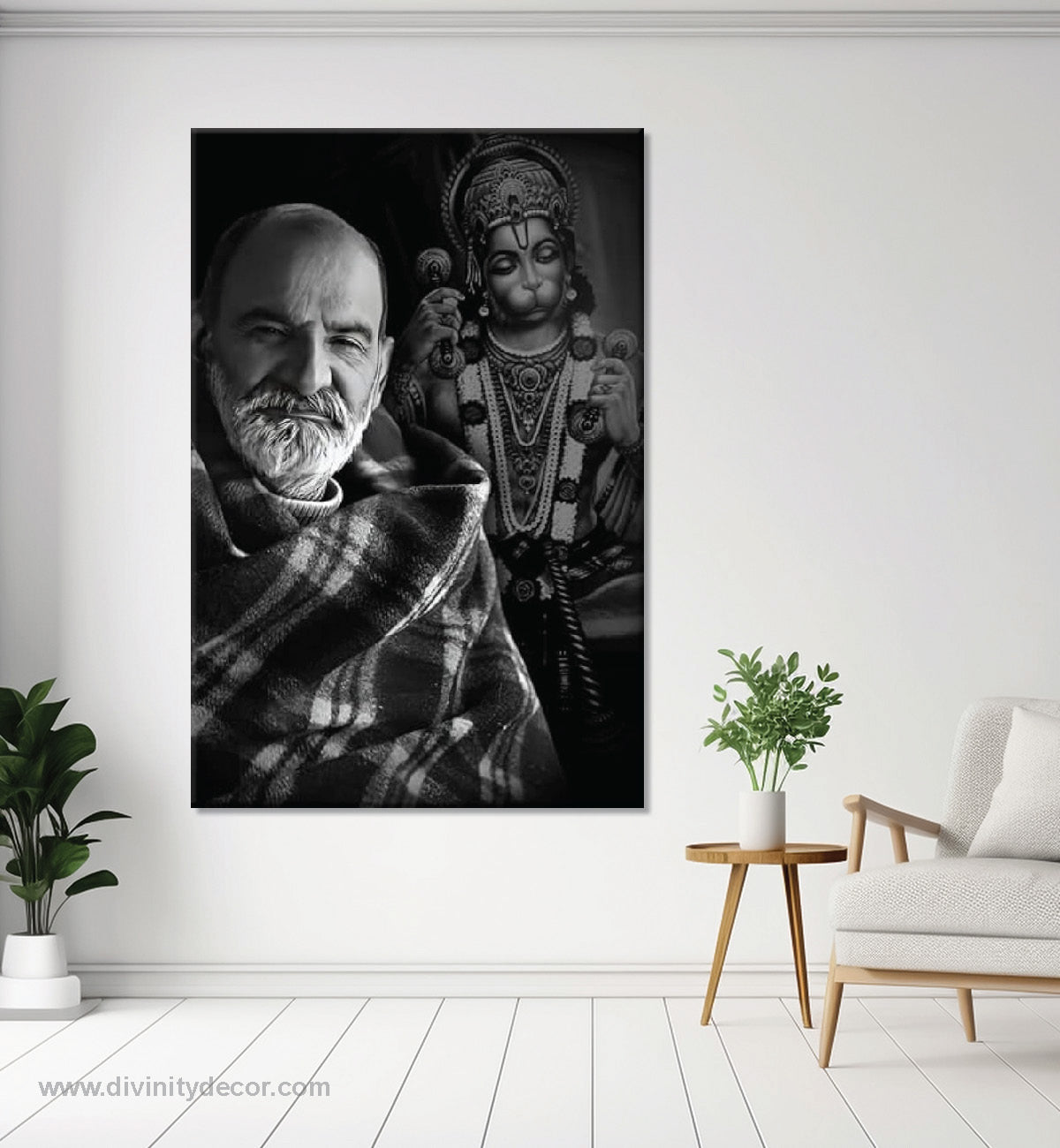Neem Karoli Baba Meditation Canvas Print for Decor 8