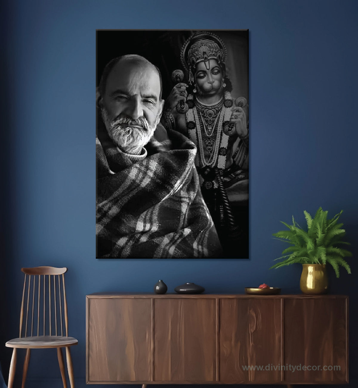 Neem Karoli Baba Meditation Canvas Print for Decor 8