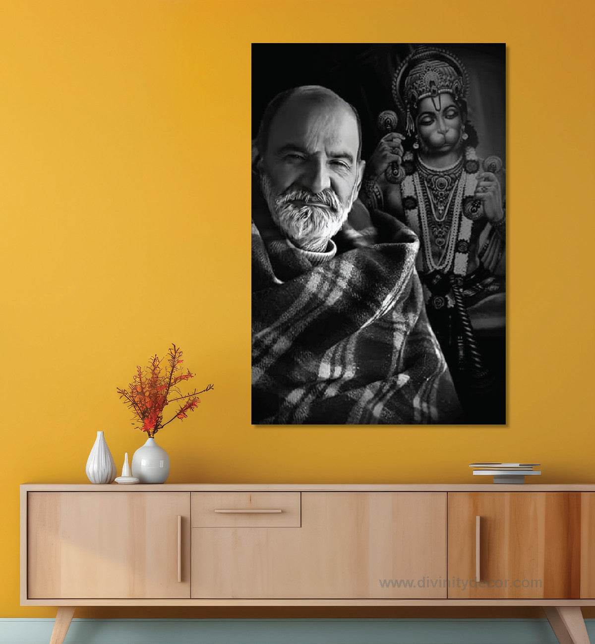 Neem Karoli Baba Meditation Canvas Print for Decor 8