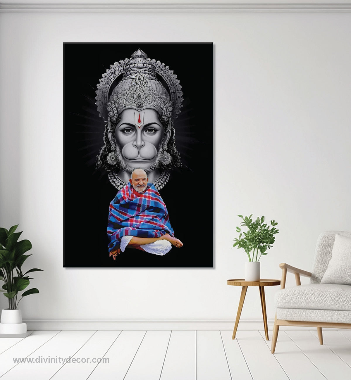 Neem Karoli Maharaj Religious Wall Art for Pooja Room 9