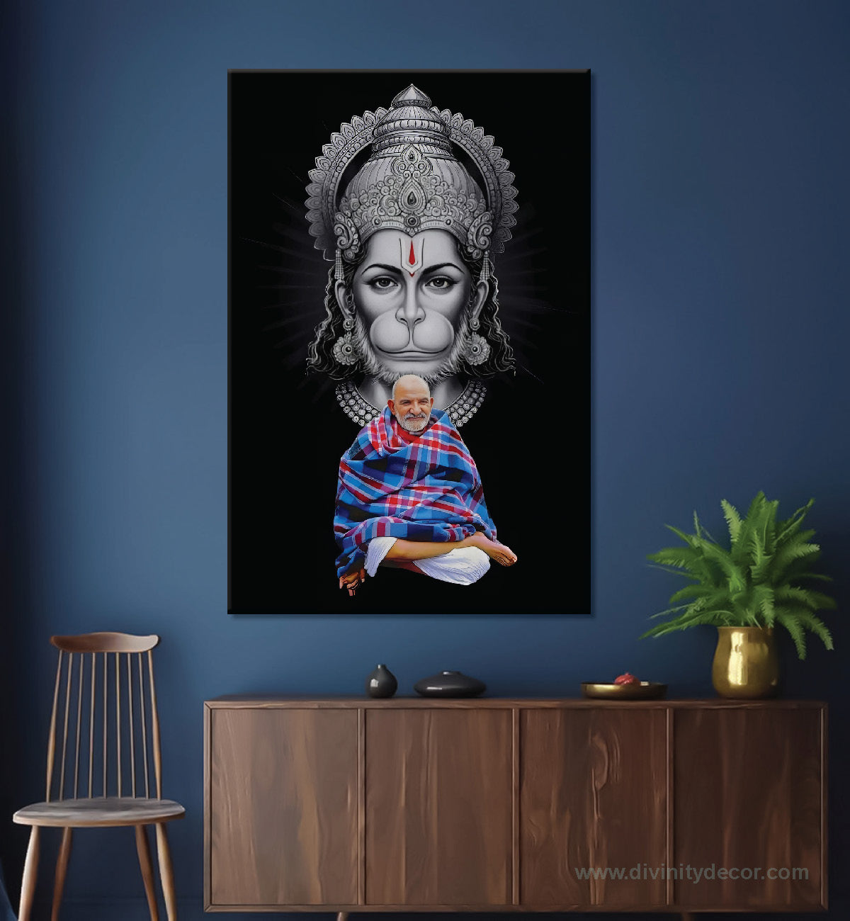 Neem Karoli Maharaj Religious Wall Art for Pooja Room 9