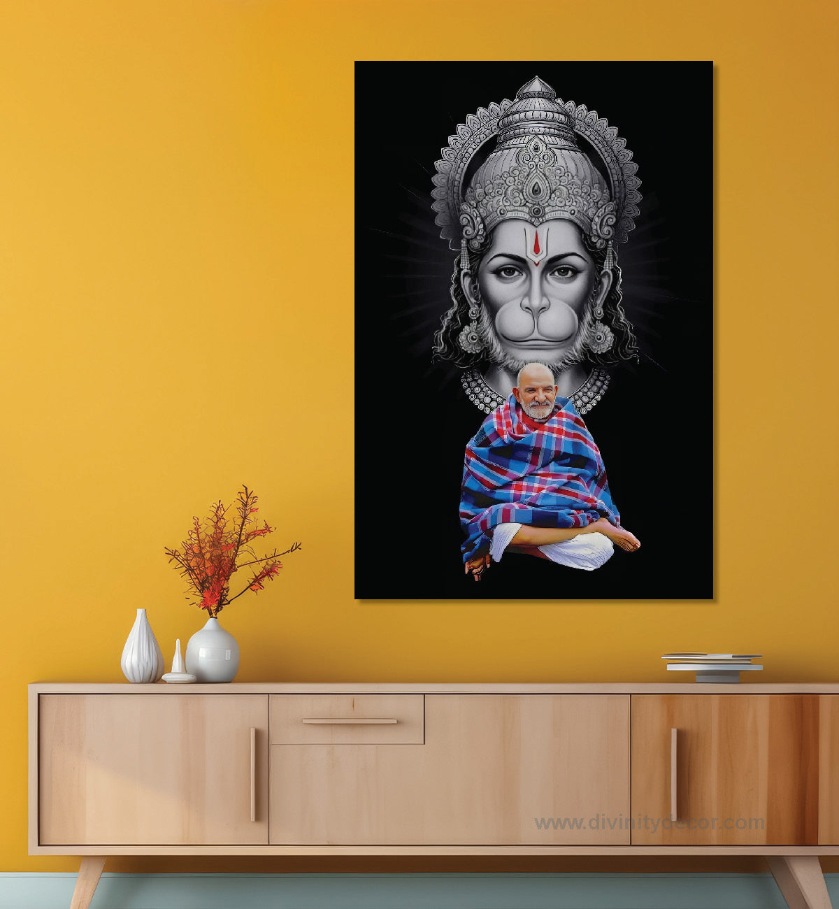 Neem Karoli Maharaj Religious Wall Art for Pooja Room 9