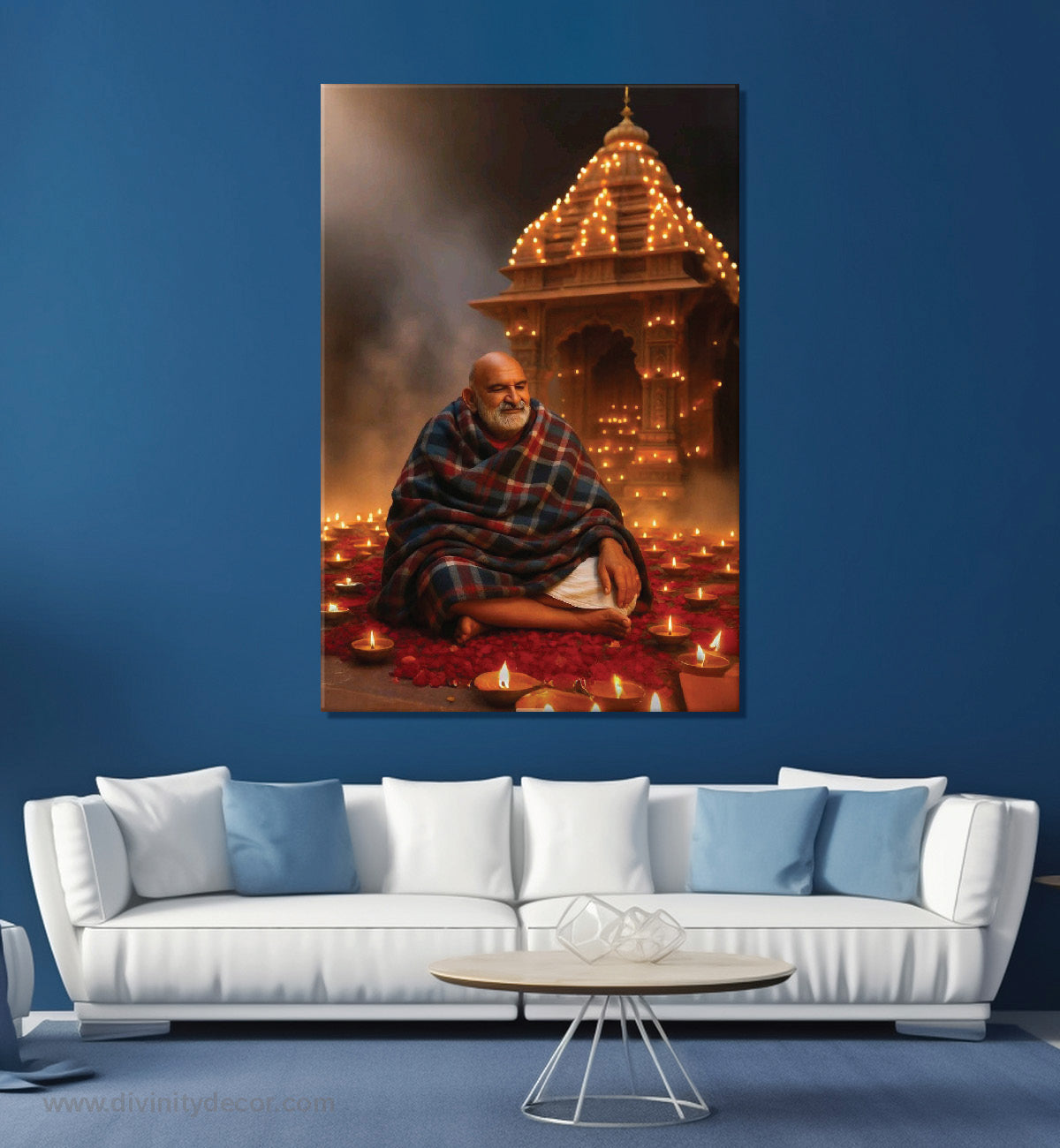 Neem Karoli Baba Modern Spiritual Canvas Painting 10