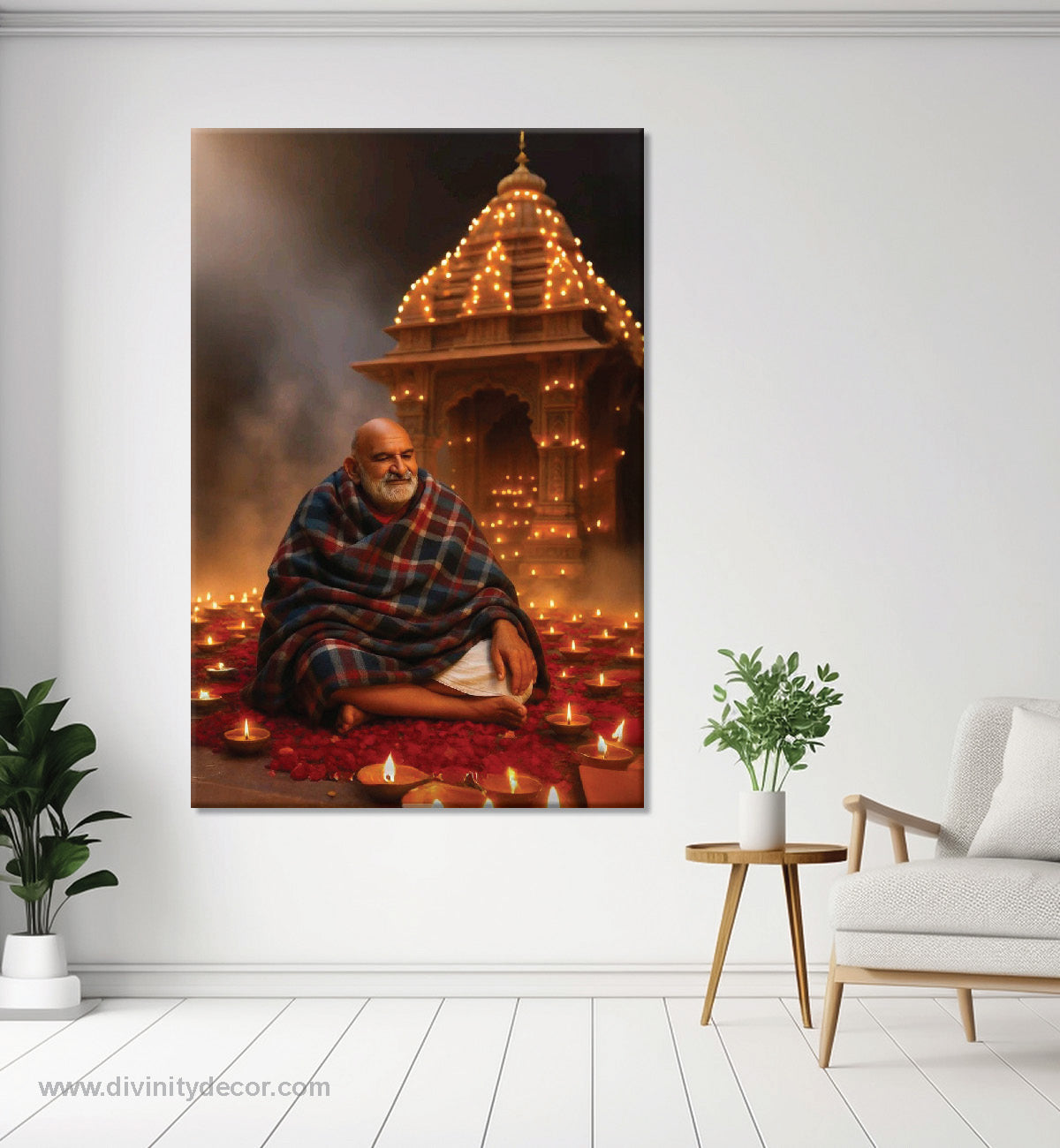Neem Karoli Baba Modern Spiritual Canvas Painting 10