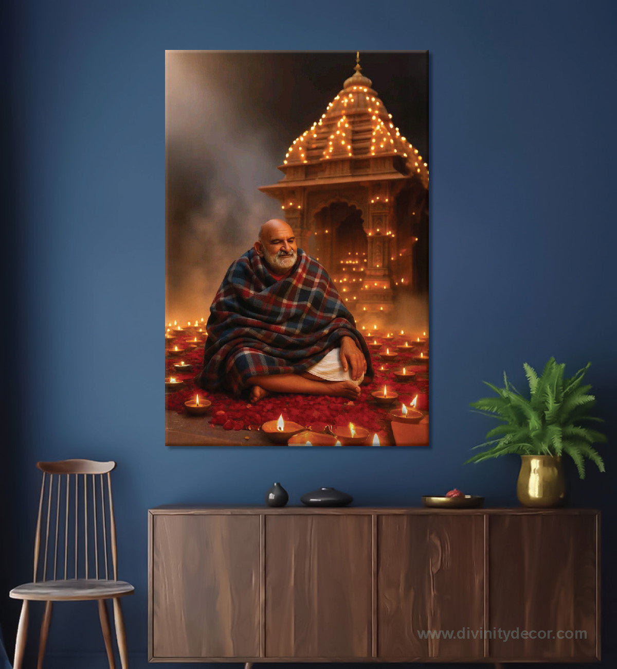 Neem Karoli Baba Modern Spiritual Canvas Painting 10