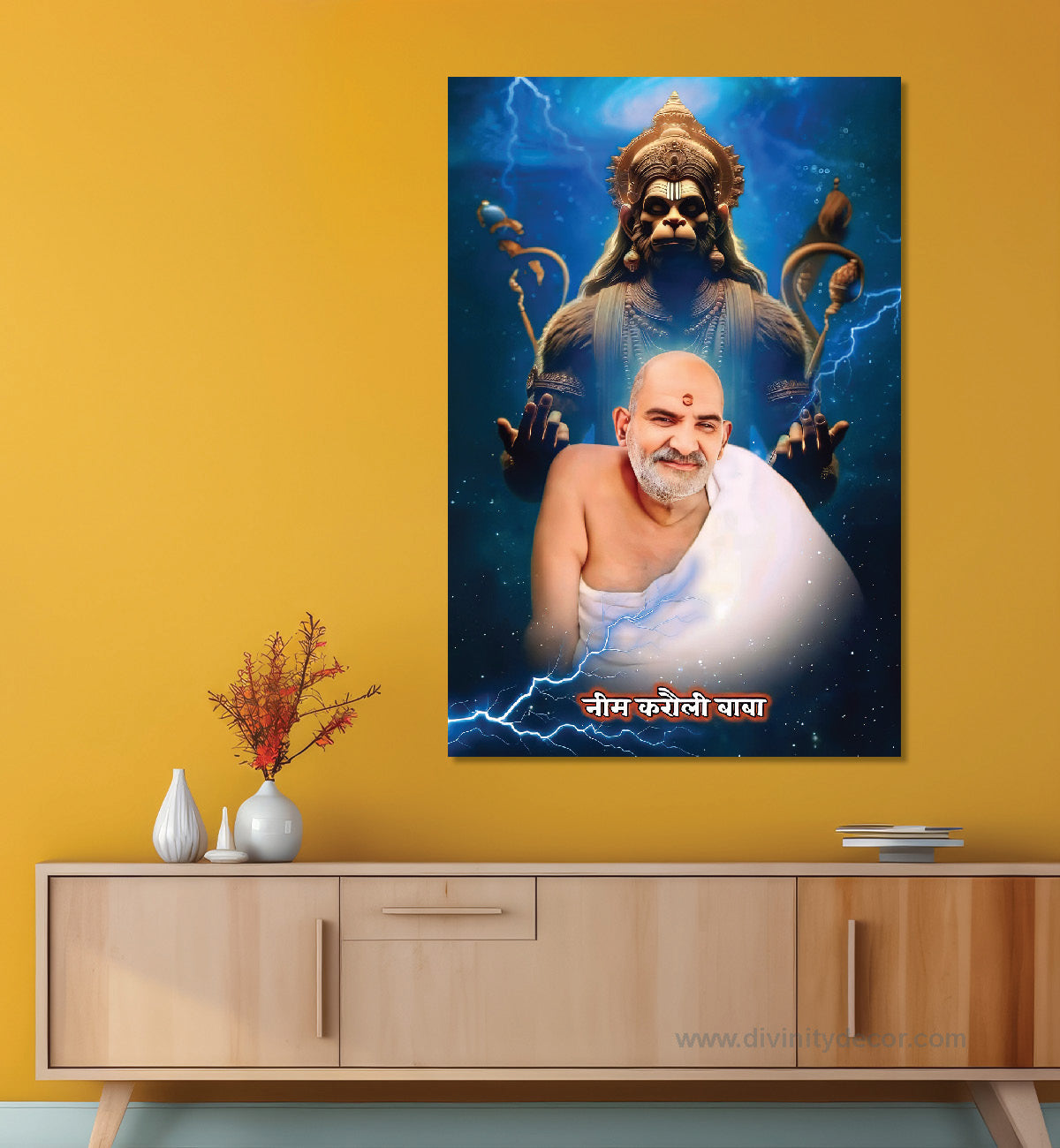 Neem Karoli Maharaj Premium Framed Canvas Artwork 12