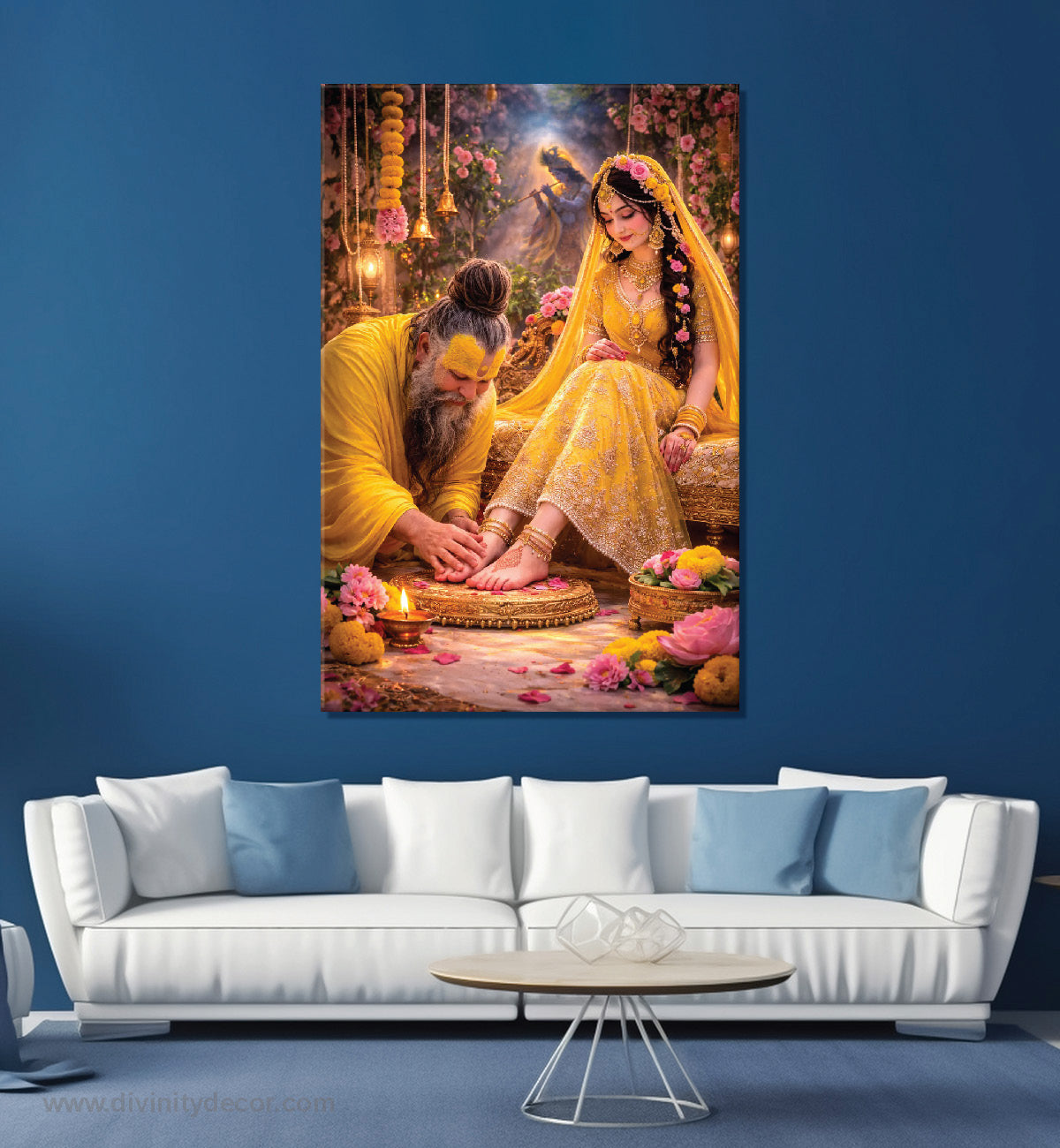 Premanand Maharaj Ji Spiritual Wall Art Canvas Print 2
