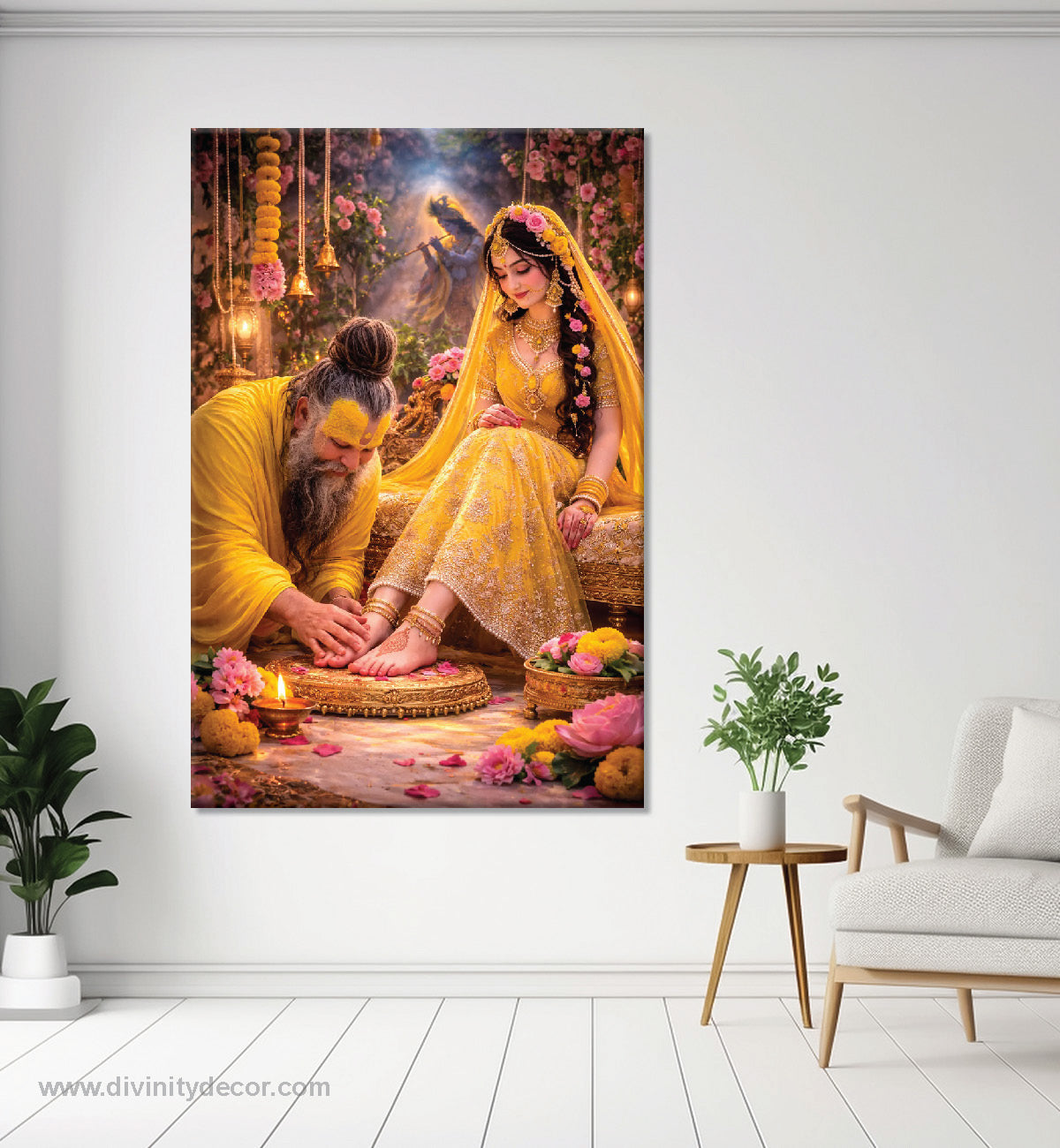 Premanand Maharaj Ji Spiritual Wall Art Canvas Print 2