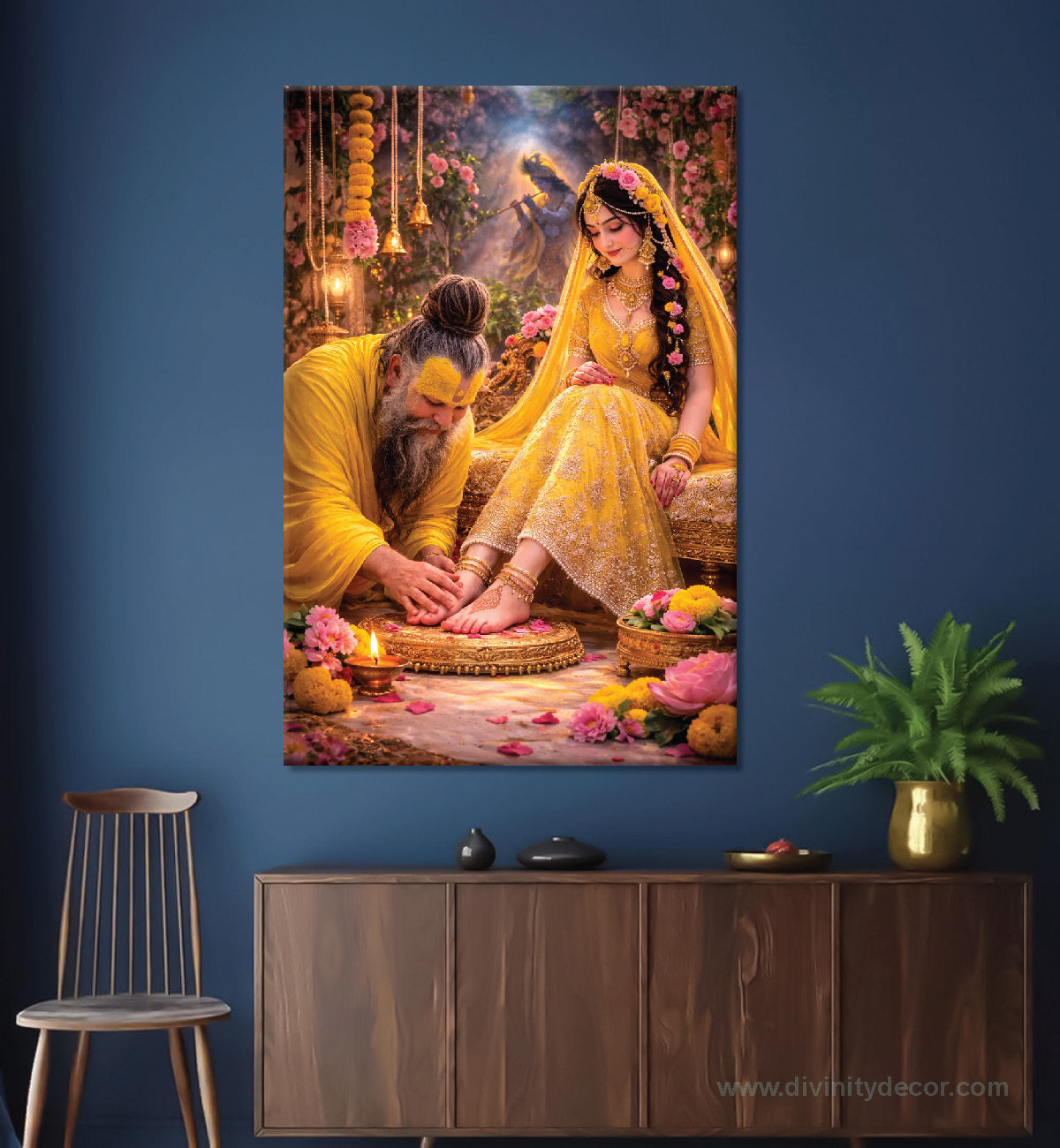 Premanand Maharaj Ji Spiritual Wall Art Canvas Print 2