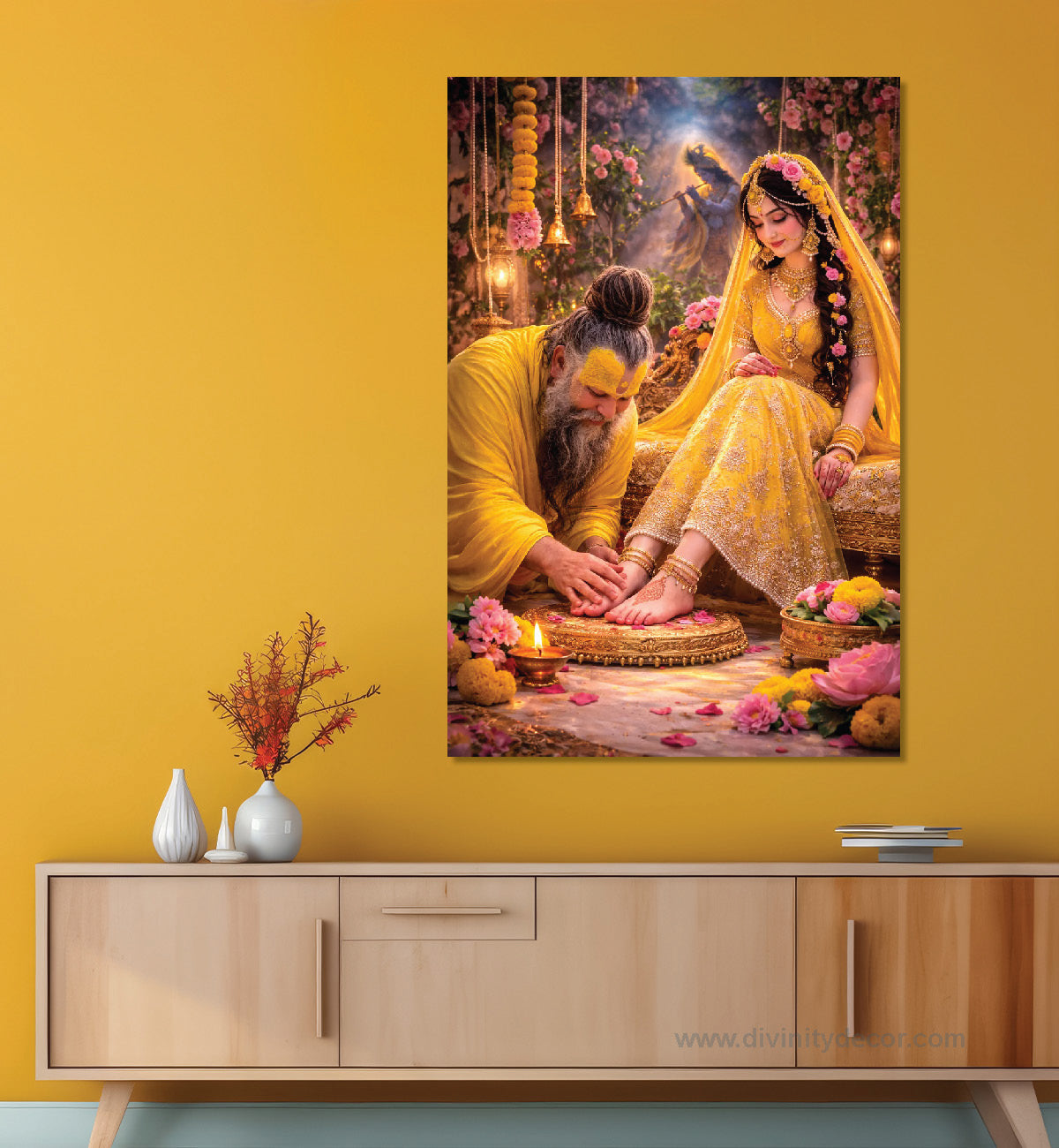Premanand Maharaj Ji Spiritual Wall Art Canvas Print 2