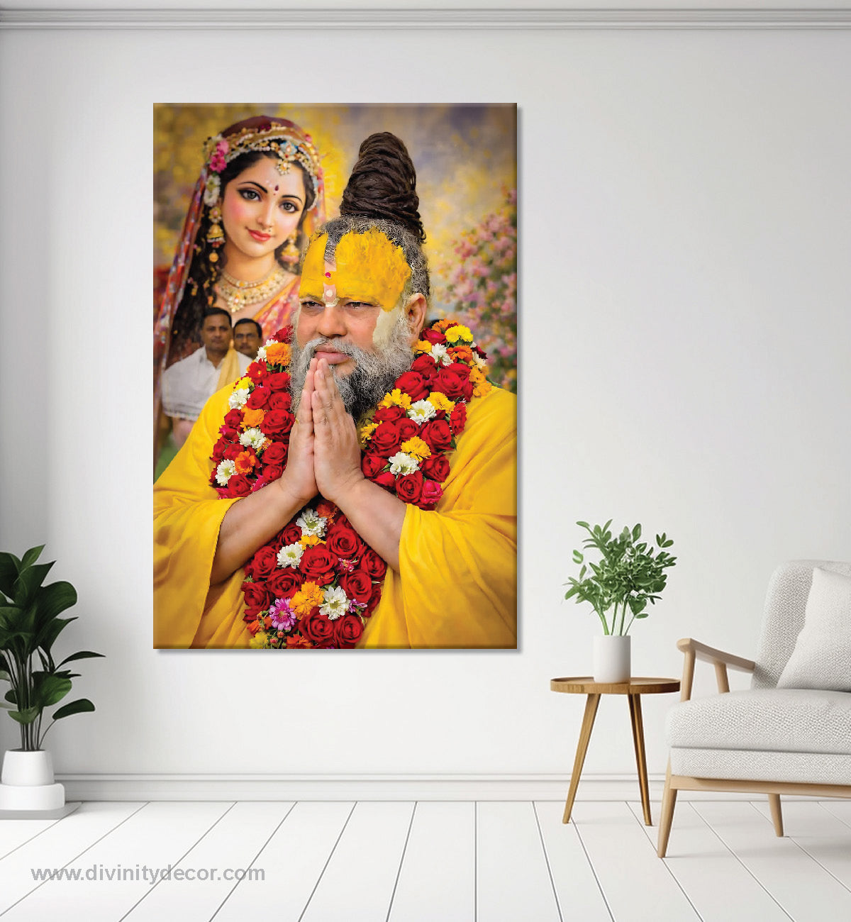 Premanand Maharaj Ji Devotional Canvas Artwork 4